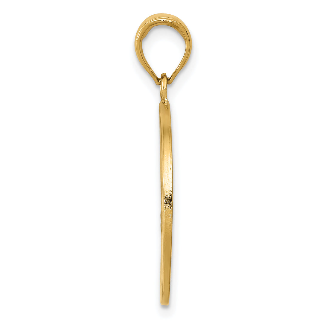 14k Saint Joseph Medal Pendant Polished and Satin-Solid