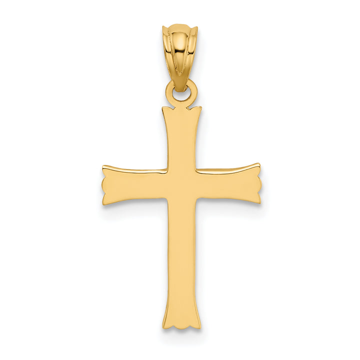 14k Satin Cross Charm