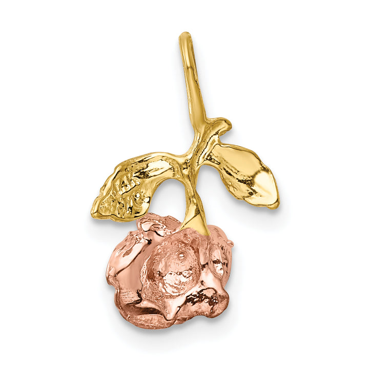 14ky w/White and Rose Rhodium Rose Chain Slide