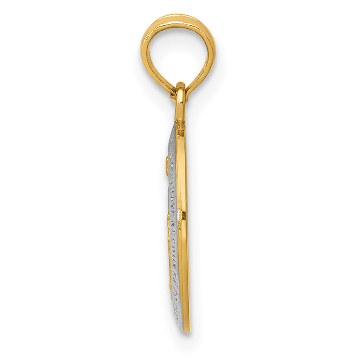 14k w/Rhodium Miraculous Medal Charm