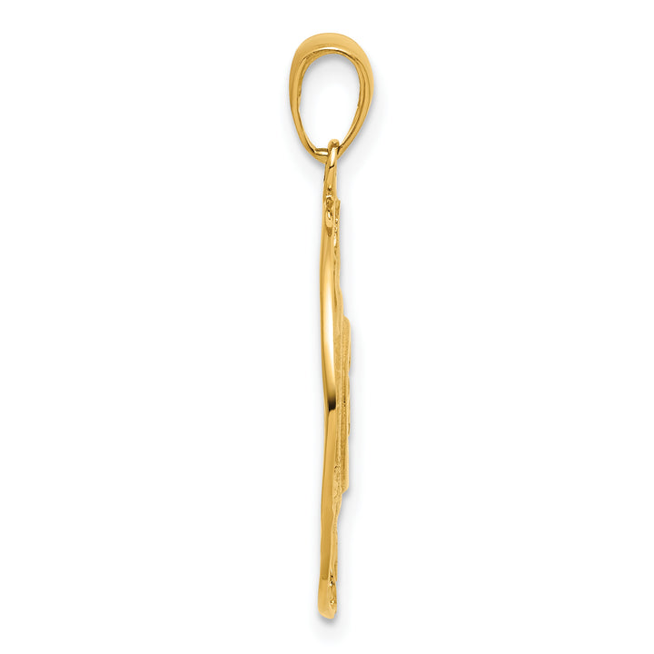 14k Diamond-cut Sun with Moon and Stars Charm