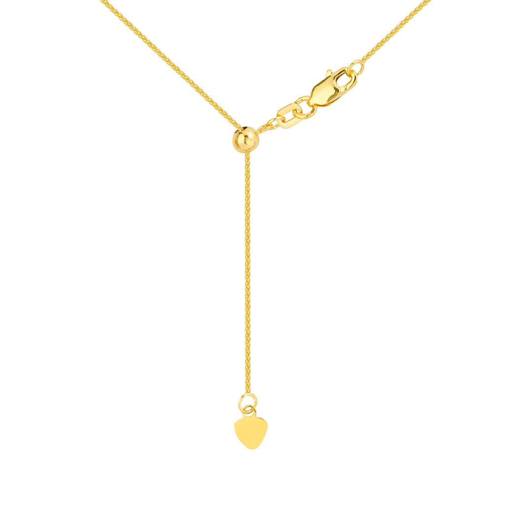 Adjustable Wheat Chain Necklace with Slider