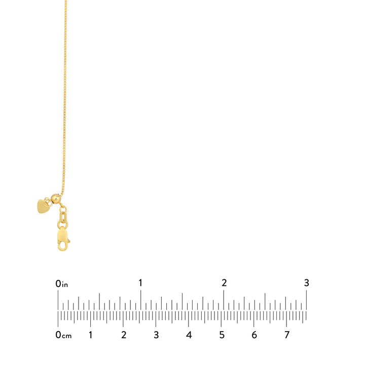 0.8mm Box Chain with Slider Bead