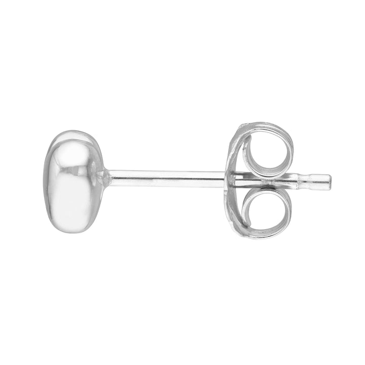 Puffy Heart Stud Earrings on Post Back