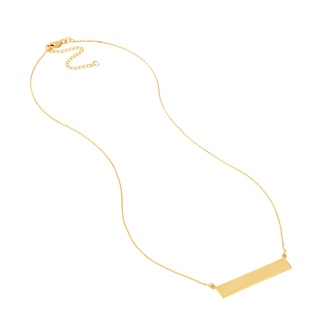 Engravable Bar & Adjustable Necklace