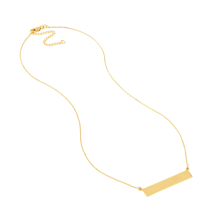 Engravable Bar & Adjustable Necklace