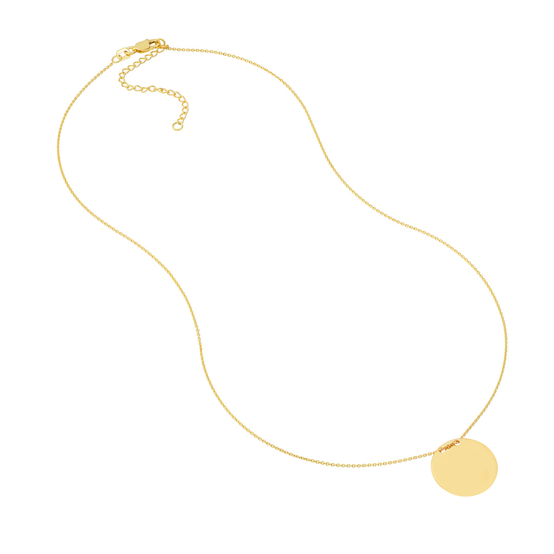 Engravable Circle Plate Necklace