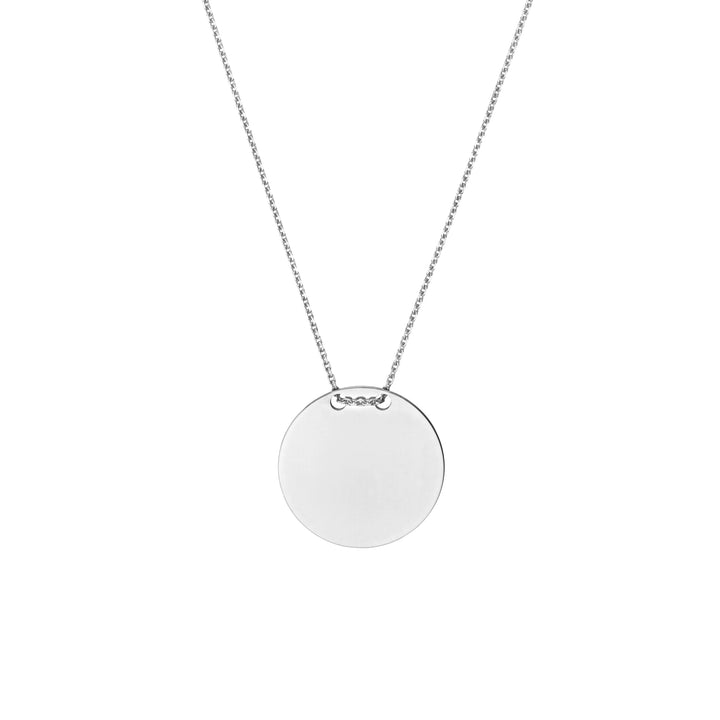 Engravable Circle Plate Necklace
