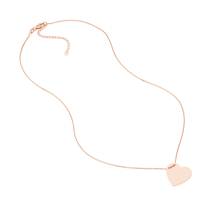 Engravable Heart Plate Necklace