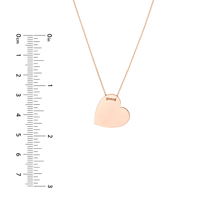 Engravable Heart Plate Necklace