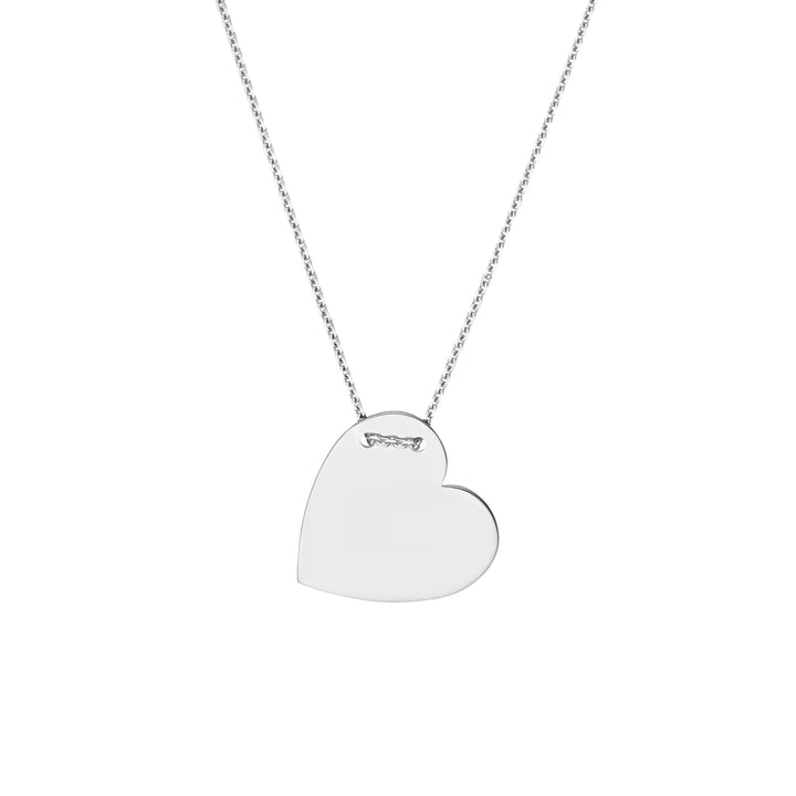 Engravable Heart Plate Adj. Necklace