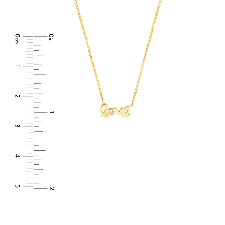 Mini Love Necklace with 1pt Diamond