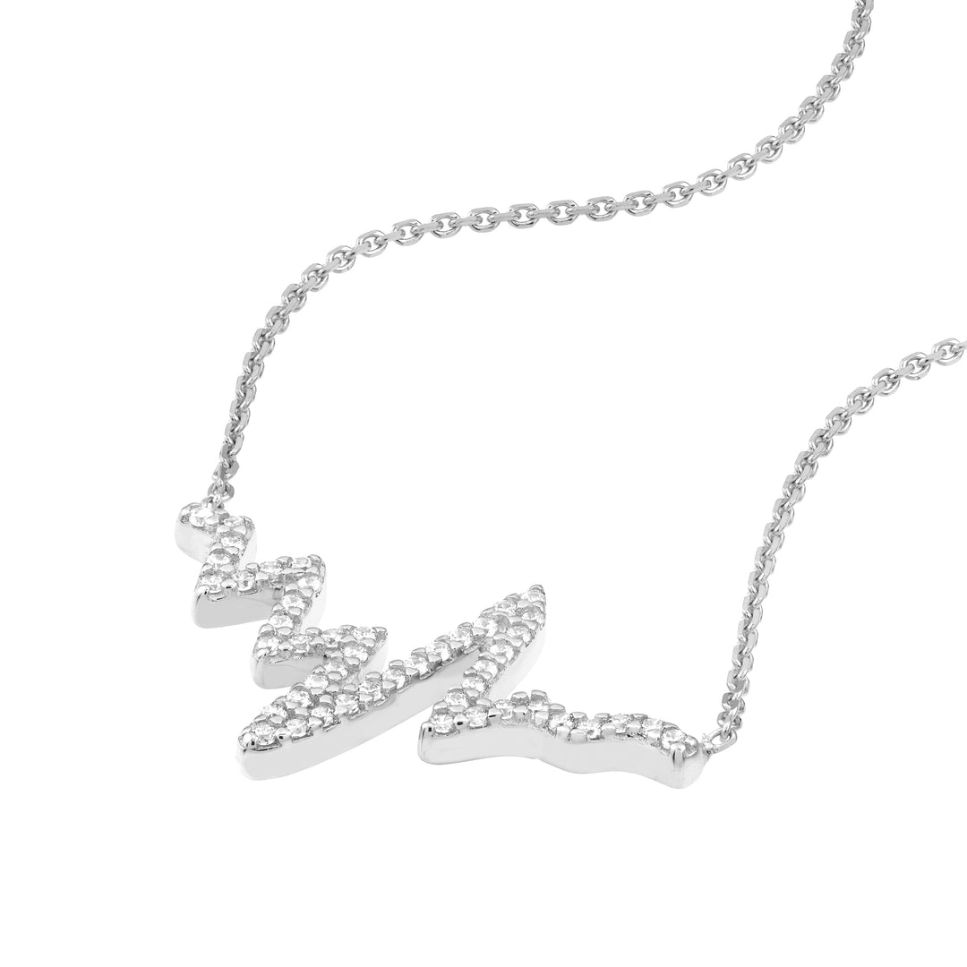 CZ Heartbeat Adjustable Necklace