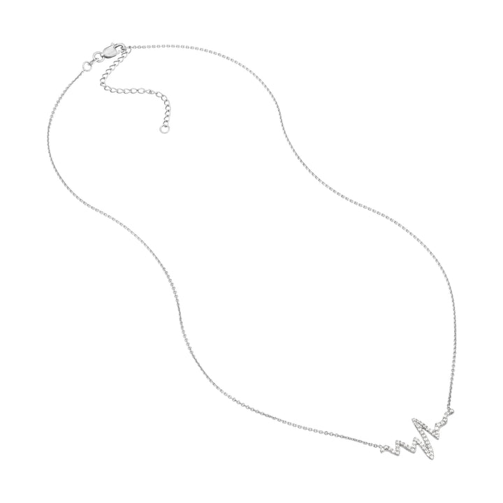 CZ Heartbeat Adjustable Necklace