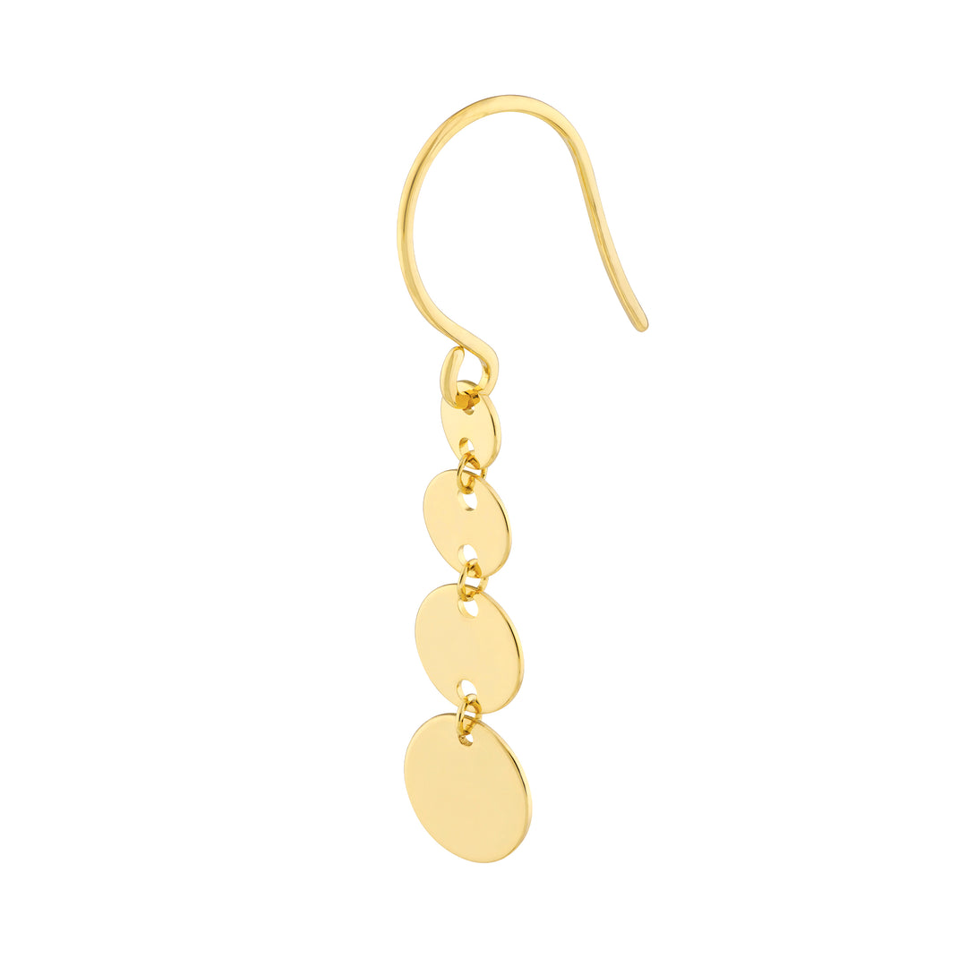 Graduated Disc Dangle Earrings