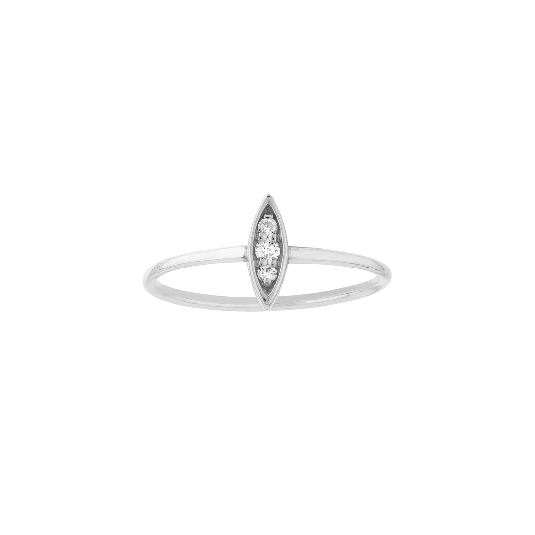 1/20tcw Marquise Diamond Cluster Ring