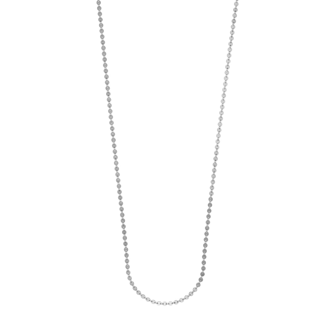 Sterling Silver Long All-Around Disc Necklace