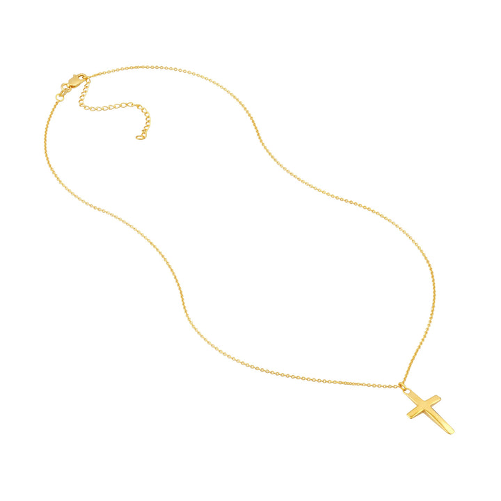 Curved Cross Adjustable Necklace