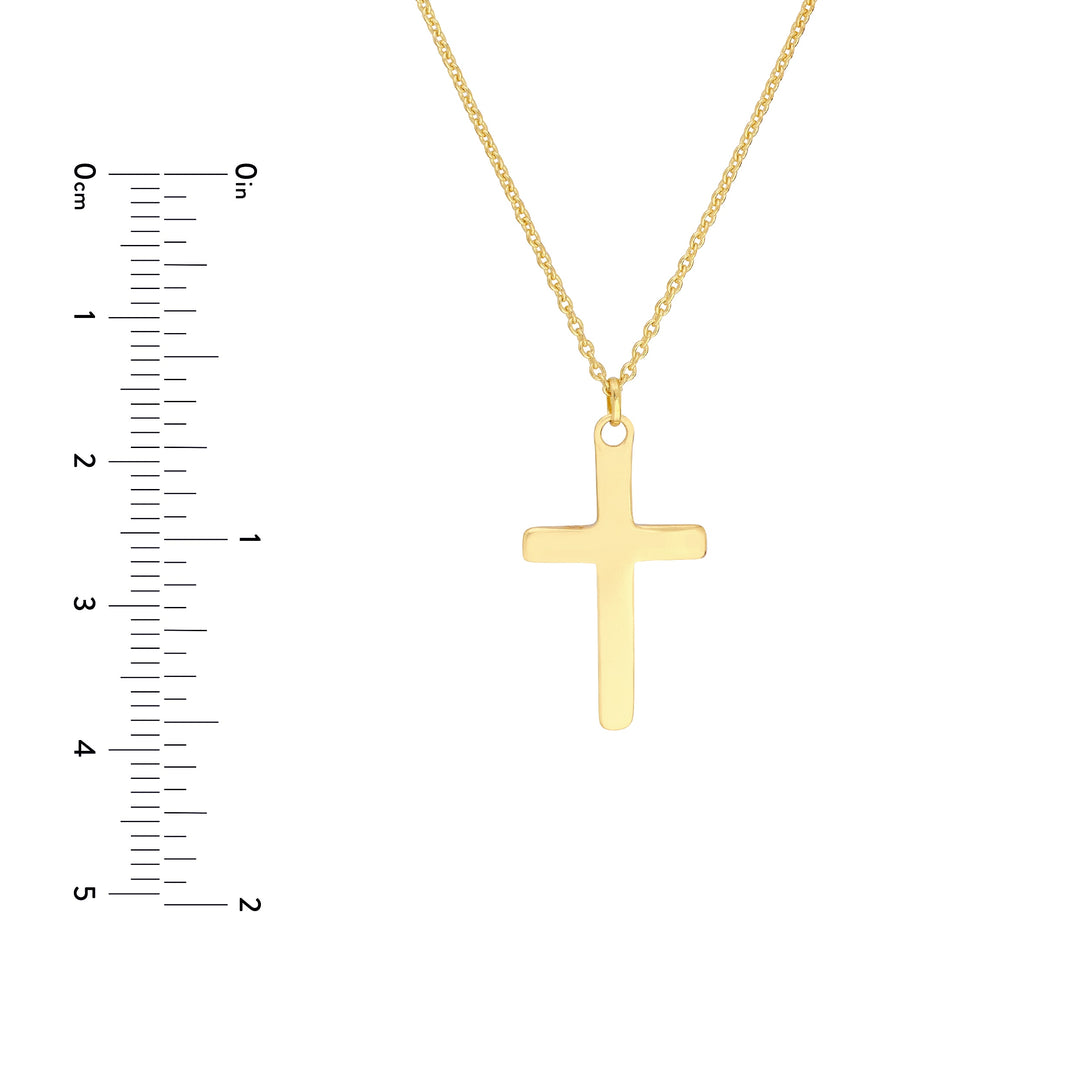 Curved Cross Adjustable Necklace