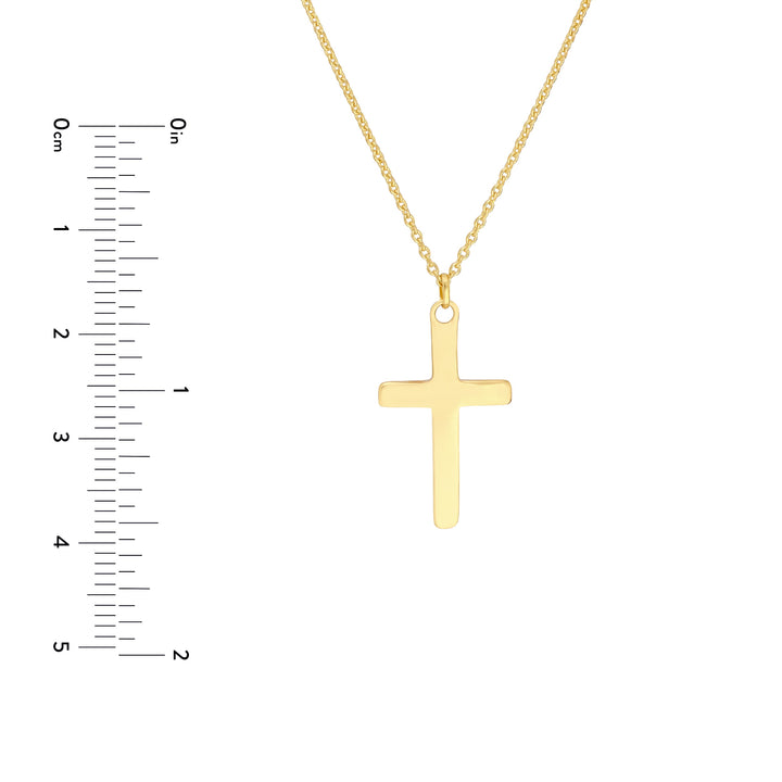 Curved Cross Adjustable Necklace