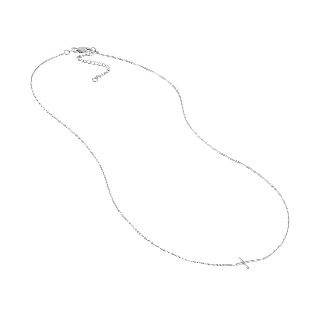 E2W Mini Cross Adj Necklace