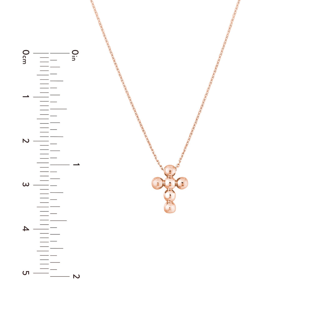 Beaded Mini Cross Adjustable Necklace