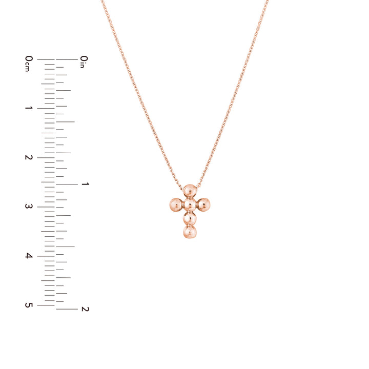 Beaded Mini Cross Adjustable Necklace