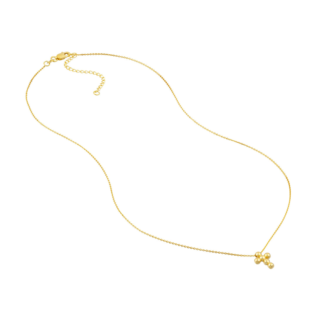 Beaded Mini Cross Adjustable Necklace