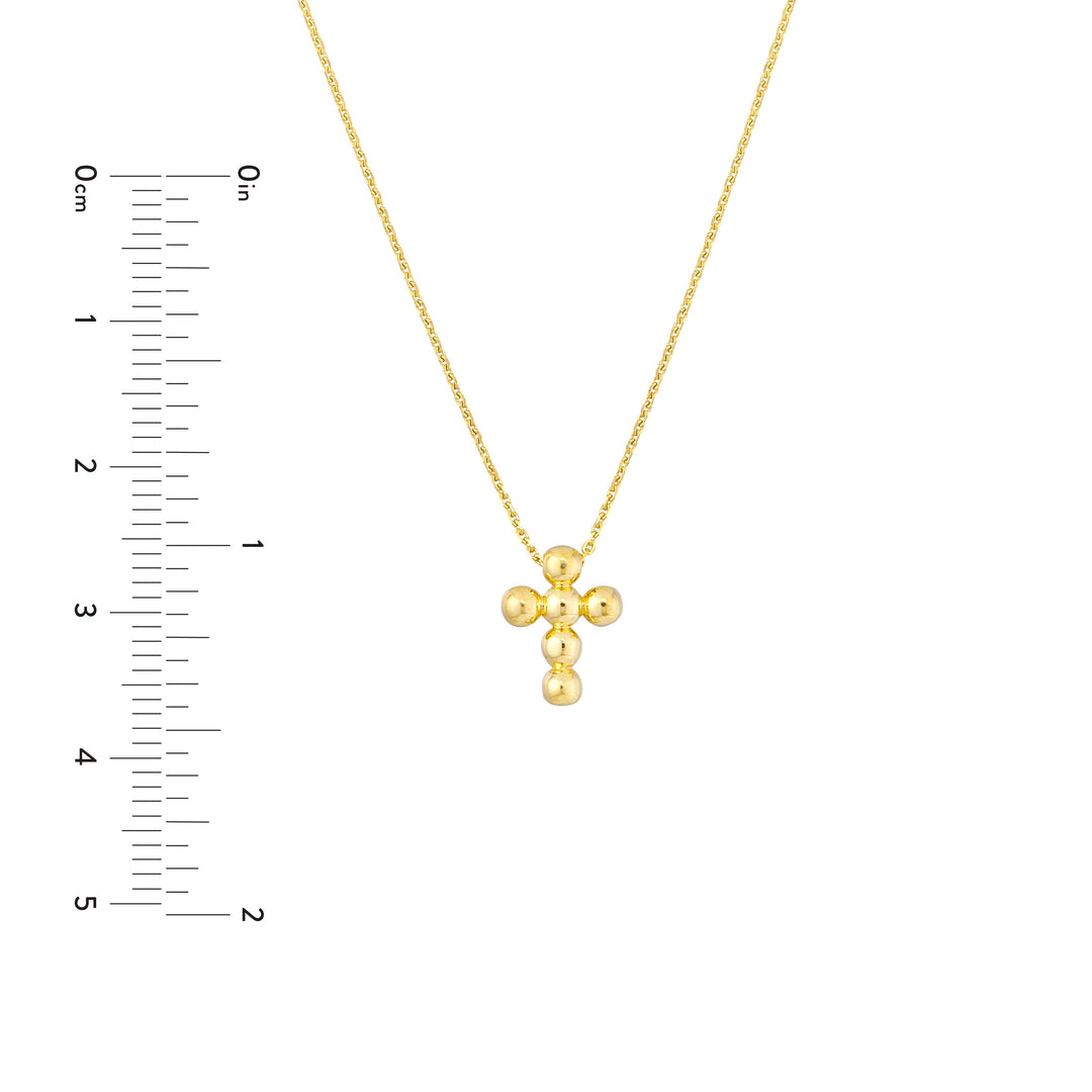Beaded Mini Cross Adjustable Necklace