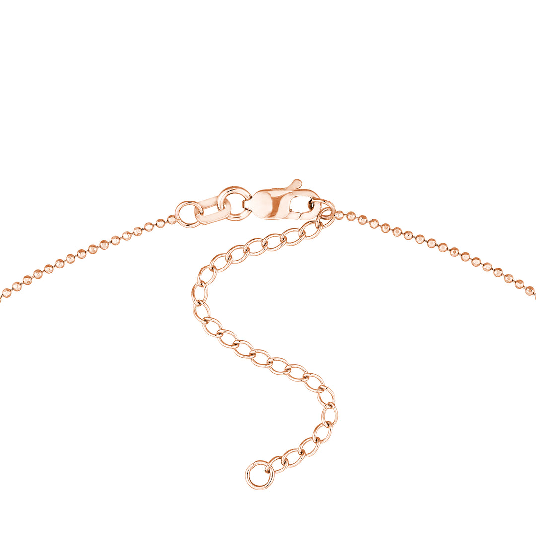 Diamond Drops Necklace on D/C Bead Chain