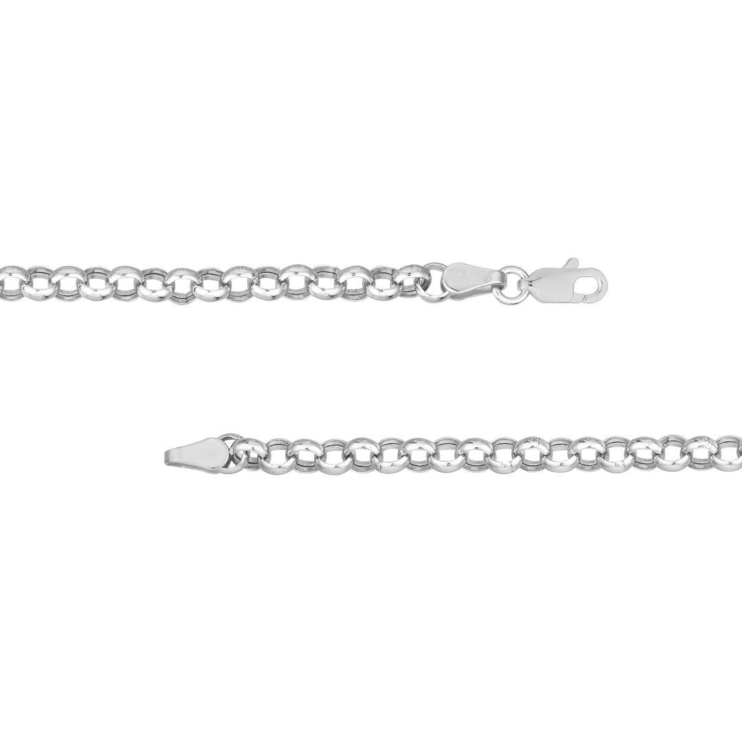 Charm-Ready Hollow Rolo Chain Necklace