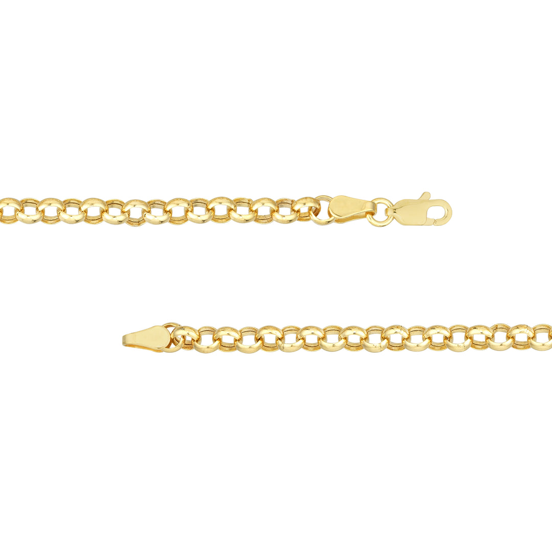 Charm-Ready Hollow Rolo Chain Necklace