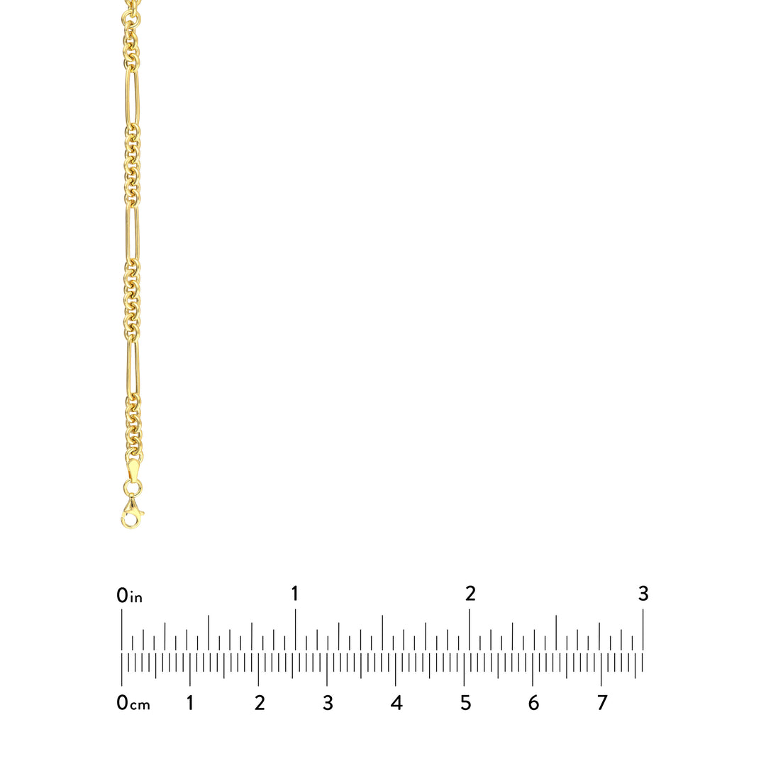 7+1 Round Paper Clip Chain with Pear Lock