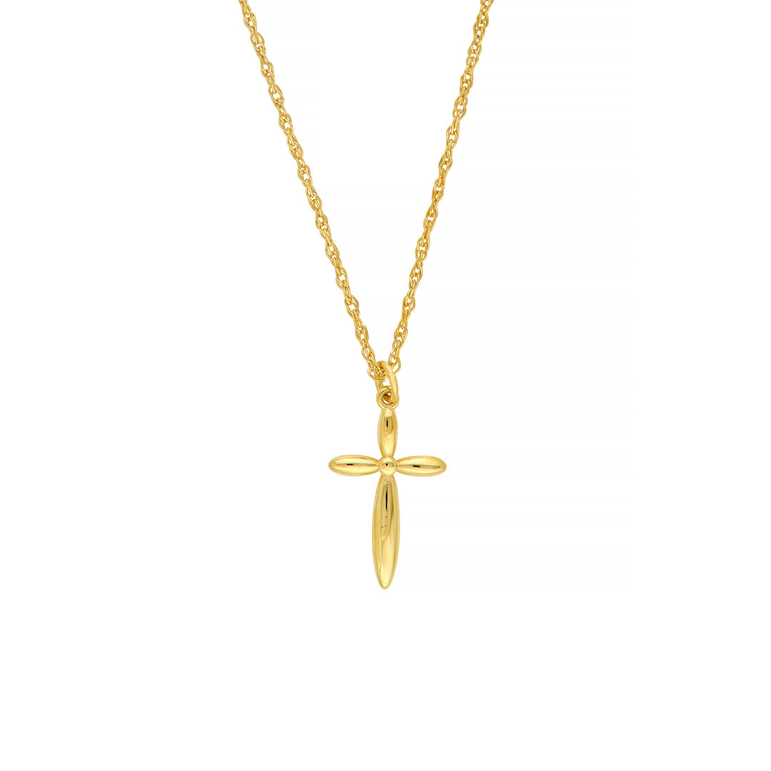 Puffy Cross Pendant Necklace