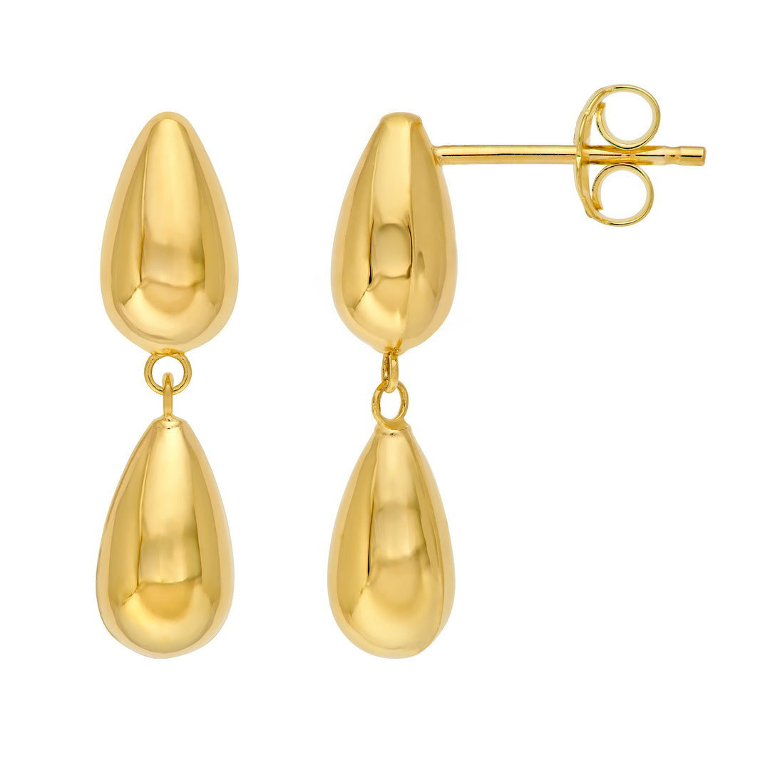 Double Teardrop Dangle Earrings
