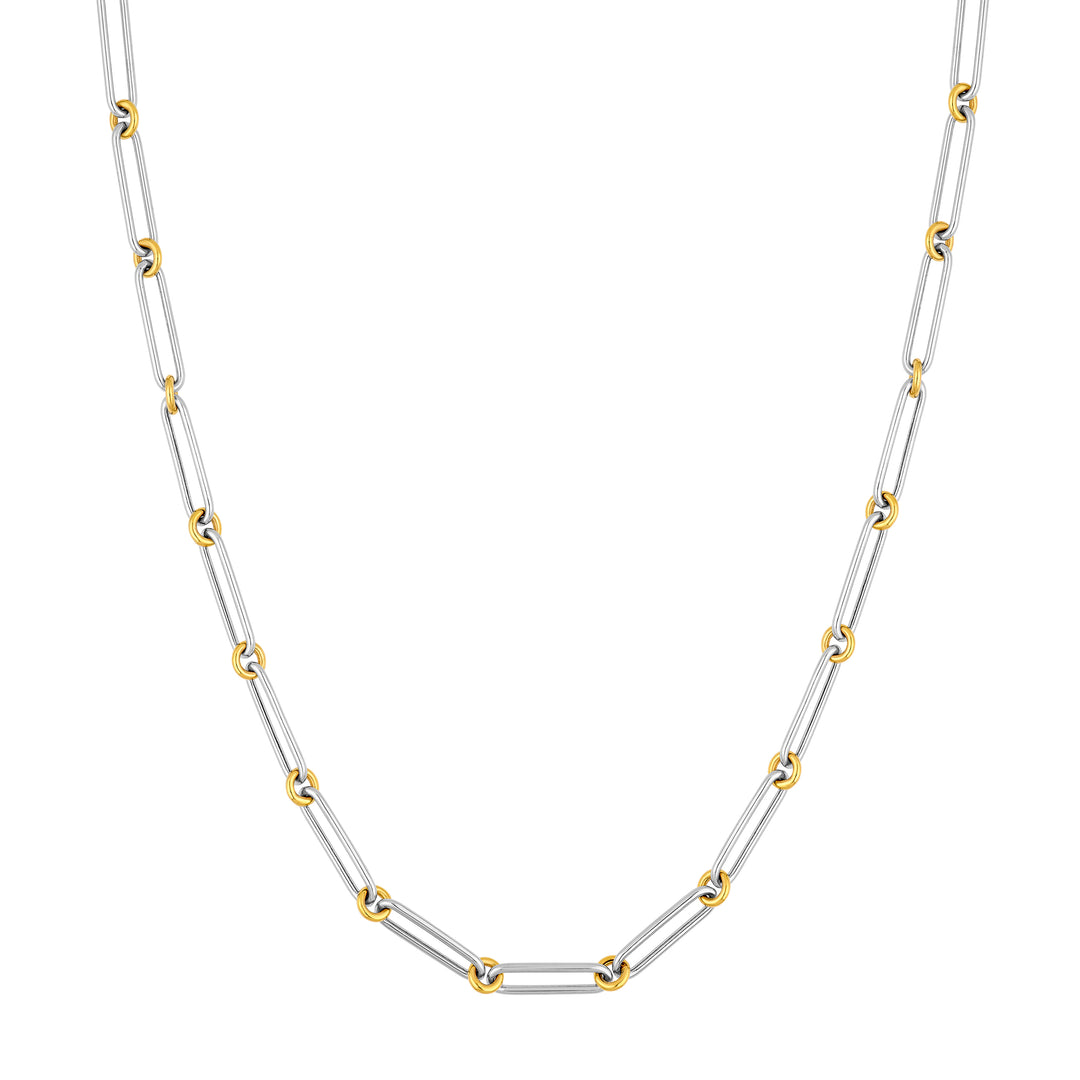 Two-Tone Oval Round Link 1+1 Chain
