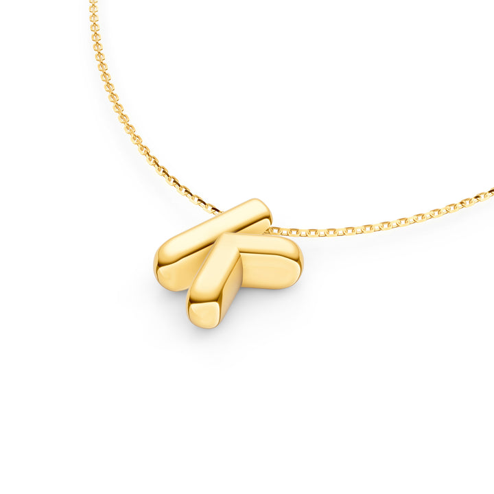 Puffy Bubble Initial ‘K’ Necklace