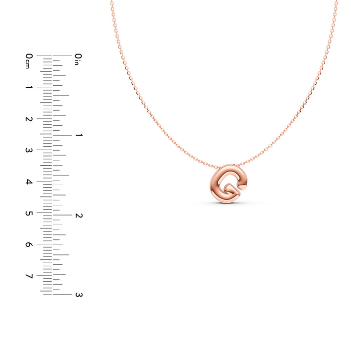 Puffy Bubble Initial ‘G’ Necklace