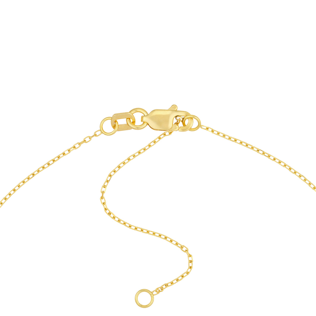 Dancing Block Letters Diamond Bezel Necklace