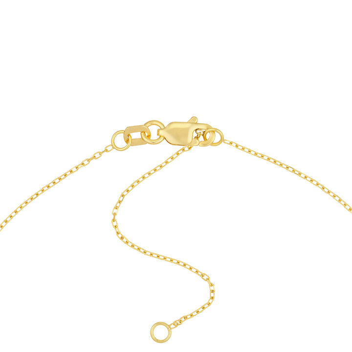 Dancing Block Letters Diamond Bezel Necklace