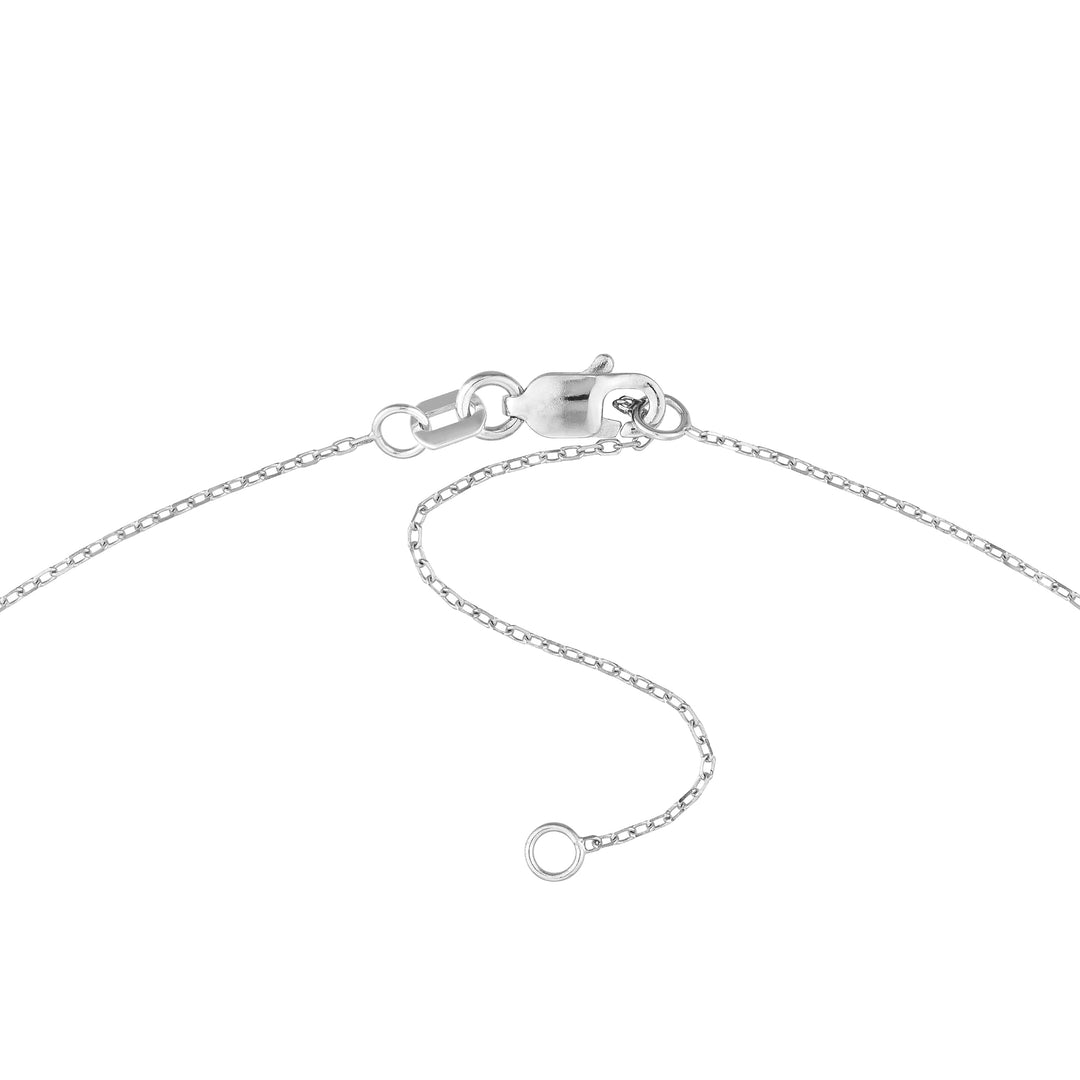 Script U with Diamond Bezel Necklace