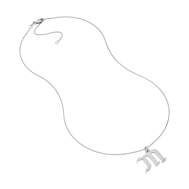 Gothic Initial Pendant Necklace