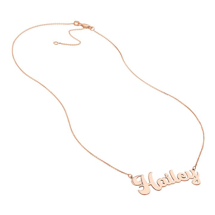 5mm Cursive Nameplate Necklace