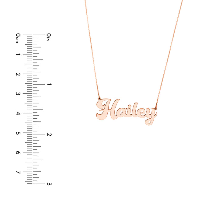 5mm Cursive Nameplate Necklace