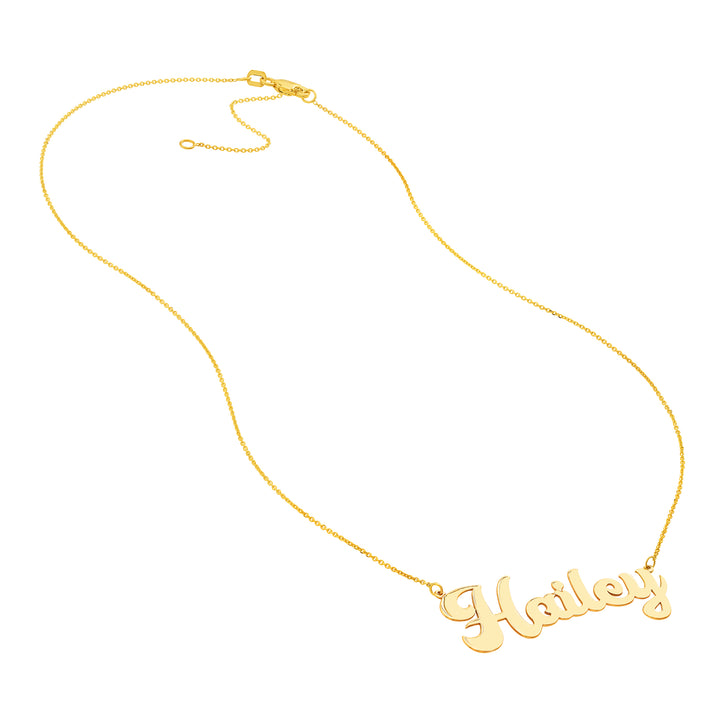 5mm Cursive Nameplate Necklace