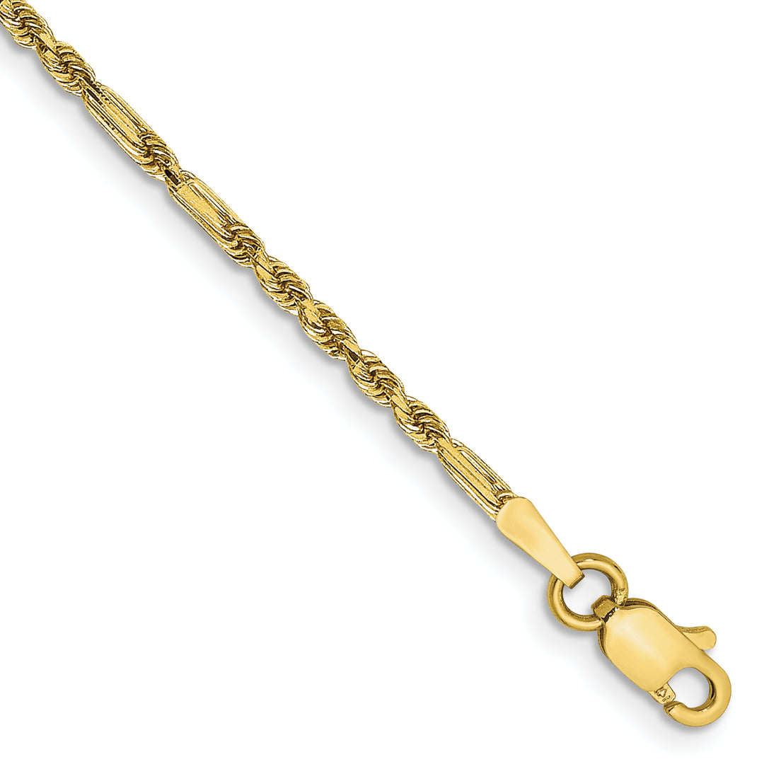 14k 1.8mm D/C Milano Rope Chain Anklet