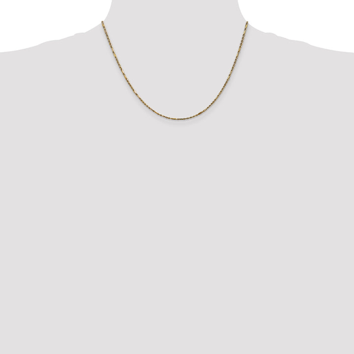 14k 1.8mm D/C Milano Rope Chain