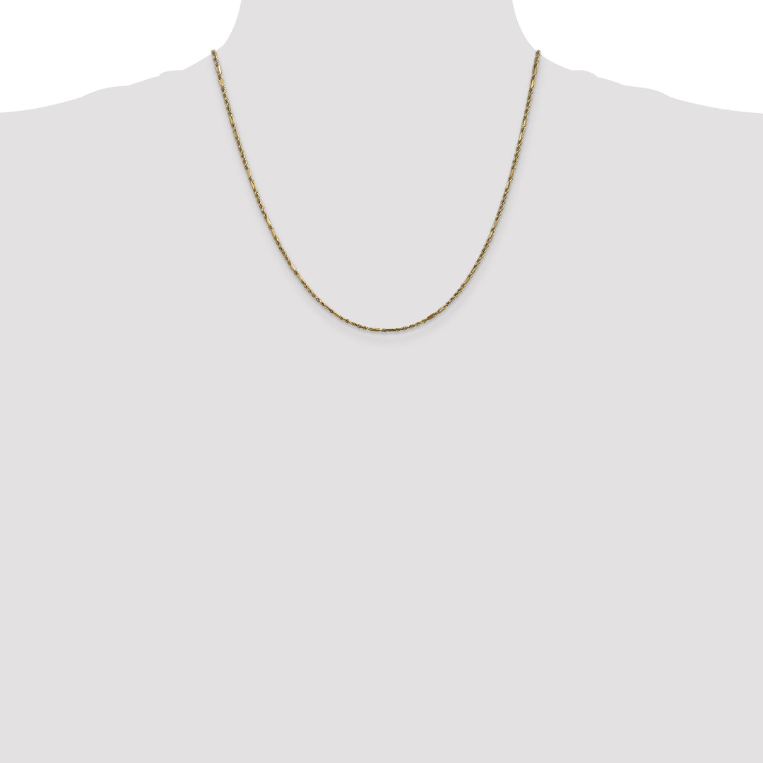 14k 1.8mm D/C Milano Rope Chain