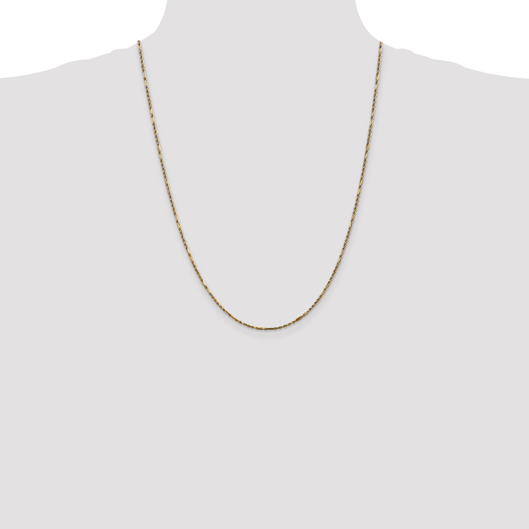 14k 1.8mm D/C Milano Rope Chain