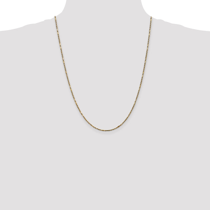 14k 1.8mm D/C Milano Rope Chain